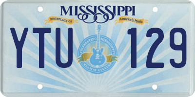 MS license plate YTU129