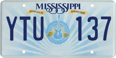 MS license plate YTU137