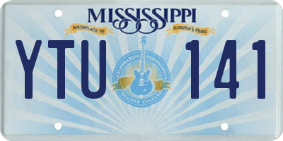 MS license plate YTU141