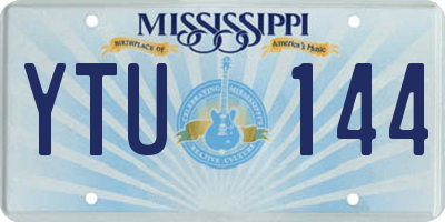 MS license plate YTU144