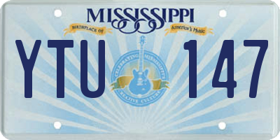 MS license plate YTU147