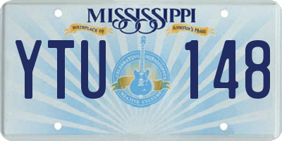 MS license plate YTU148