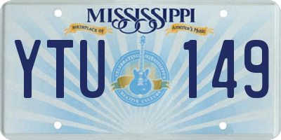 MS license plate YTU149