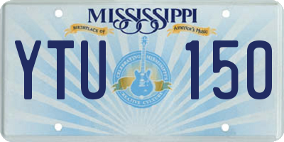 MS license plate YTU150