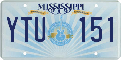 MS license plate YTU151