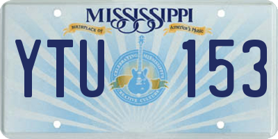 MS license plate YTU153