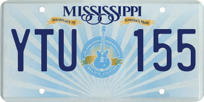 MS license plate YTU155