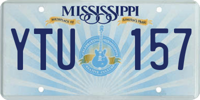 MS license plate YTU157