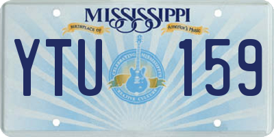 MS license plate YTU159