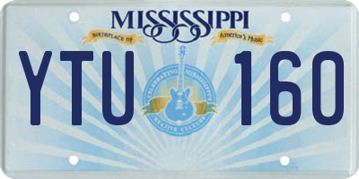MS license plate YTU160