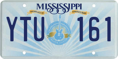 MS license plate YTU161