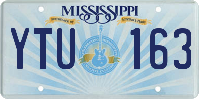 MS license plate YTU163