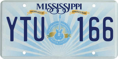 MS license plate YTU166