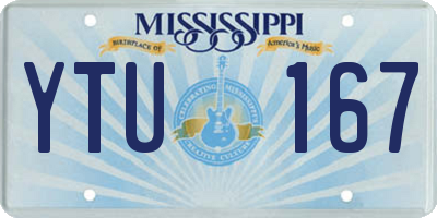 MS license plate YTU167