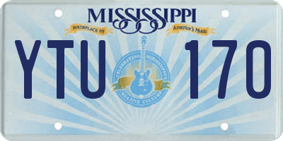 MS license plate YTU170