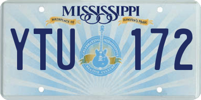 MS license plate YTU172