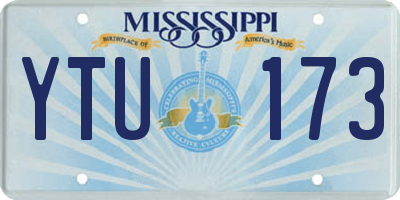 MS license plate YTU173