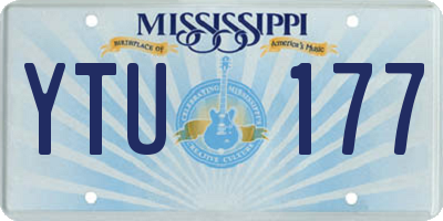 MS license plate YTU177