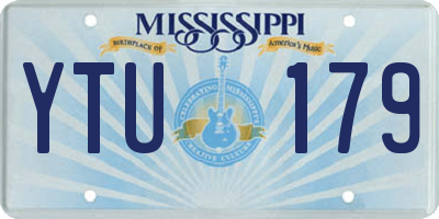 MS license plate YTU179