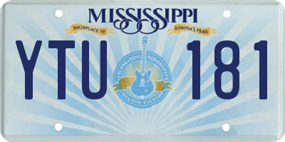 MS license plate YTU181