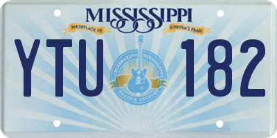 MS license plate YTU182
