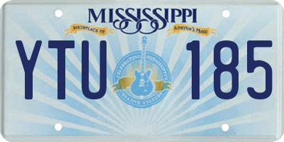 MS license plate YTU185
