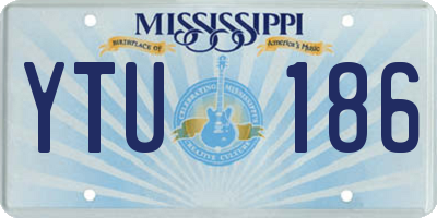 MS license plate YTU186