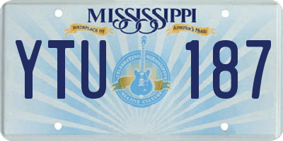 MS license plate YTU187
