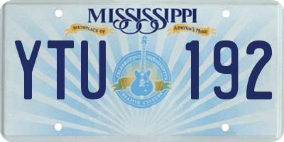 MS license plate YTU192