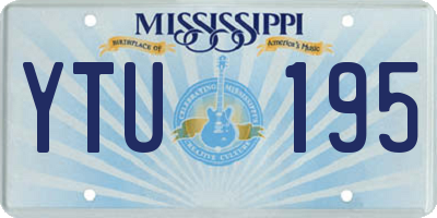 MS license plate YTU195