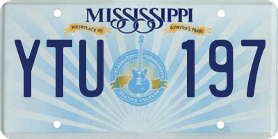 MS license plate YTU197