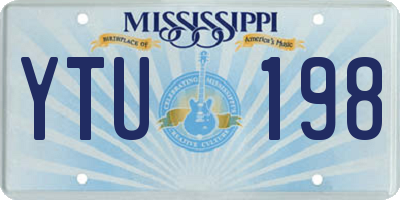 MS license plate YTU198