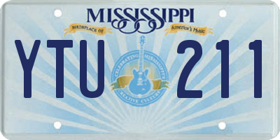 MS license plate YTU211