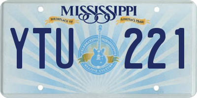 MS license plate YTU221