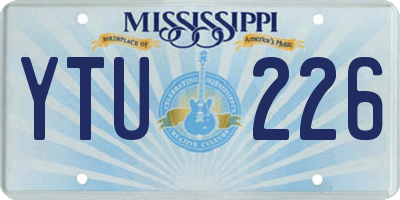 MS license plate YTU226