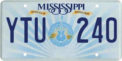 MS license plate YTU240