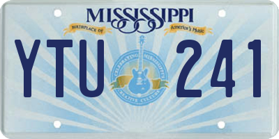 MS license plate YTU241