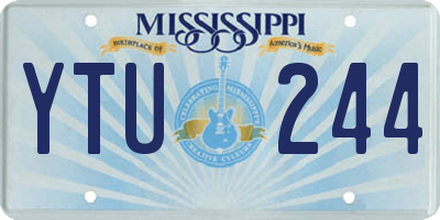 MS license plate YTU244