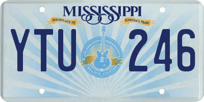 MS license plate YTU246