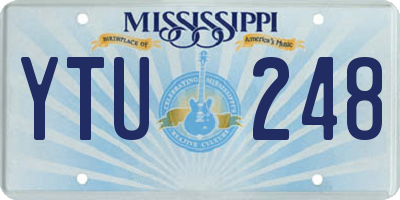 MS license plate YTU248