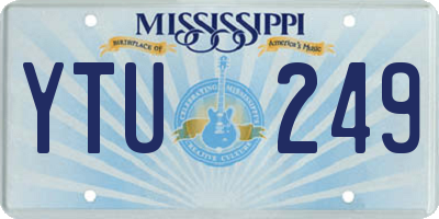 MS license plate YTU249
