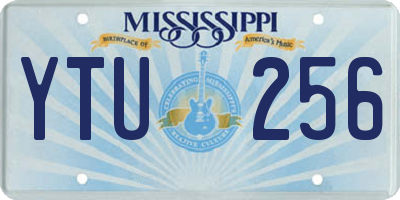 MS license plate YTU256