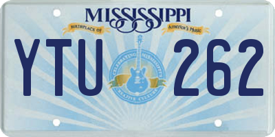 MS license plate YTU262