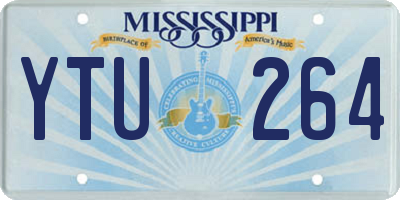 MS license plate YTU264