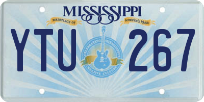 MS license plate YTU267
