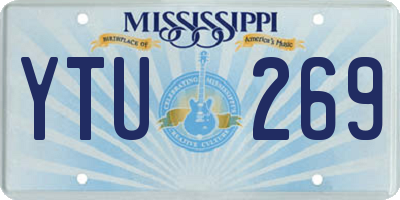 MS license plate YTU269