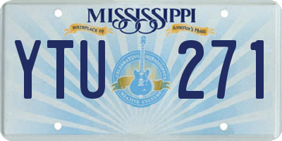 MS license plate YTU271