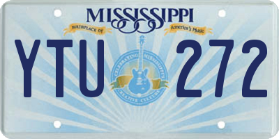 MS license plate YTU272