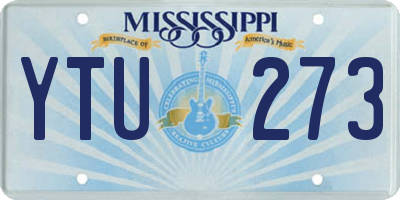MS license plate YTU273