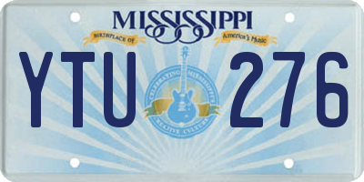 MS license plate YTU276